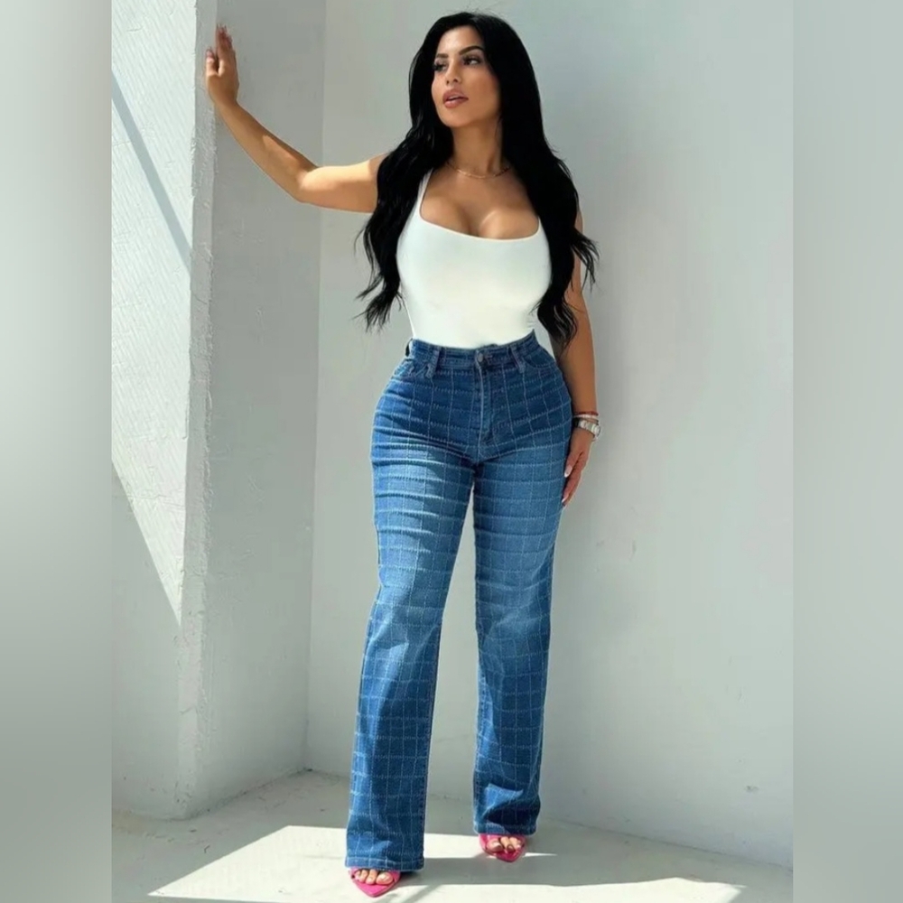 Straight leg jeans